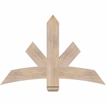Ekena Millwork Alberta Smooth Timber Gable Bracket, Douglas Fir, 48"W x 32"H x 3 1/2"D x 5 1/2"F, 16/12 Pitch GBW048X32X0406ALB00SDF